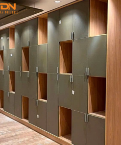 Mẫu hệ tủ locker gỗ văn phòng hiện đại nhiều ngăn - Nội Thất Đặng Ngọc