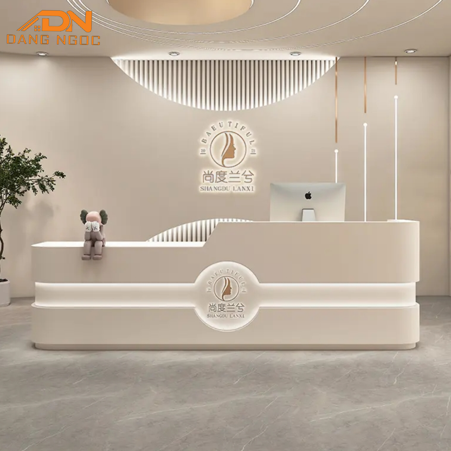 Mẫu quầy lễ tân hiện đại thiết kế đẹp - Nội Thất Đặng Ngọc
