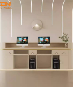 Thiết kế quầy lễ tân Spa đẹp kết hợp đèn LED