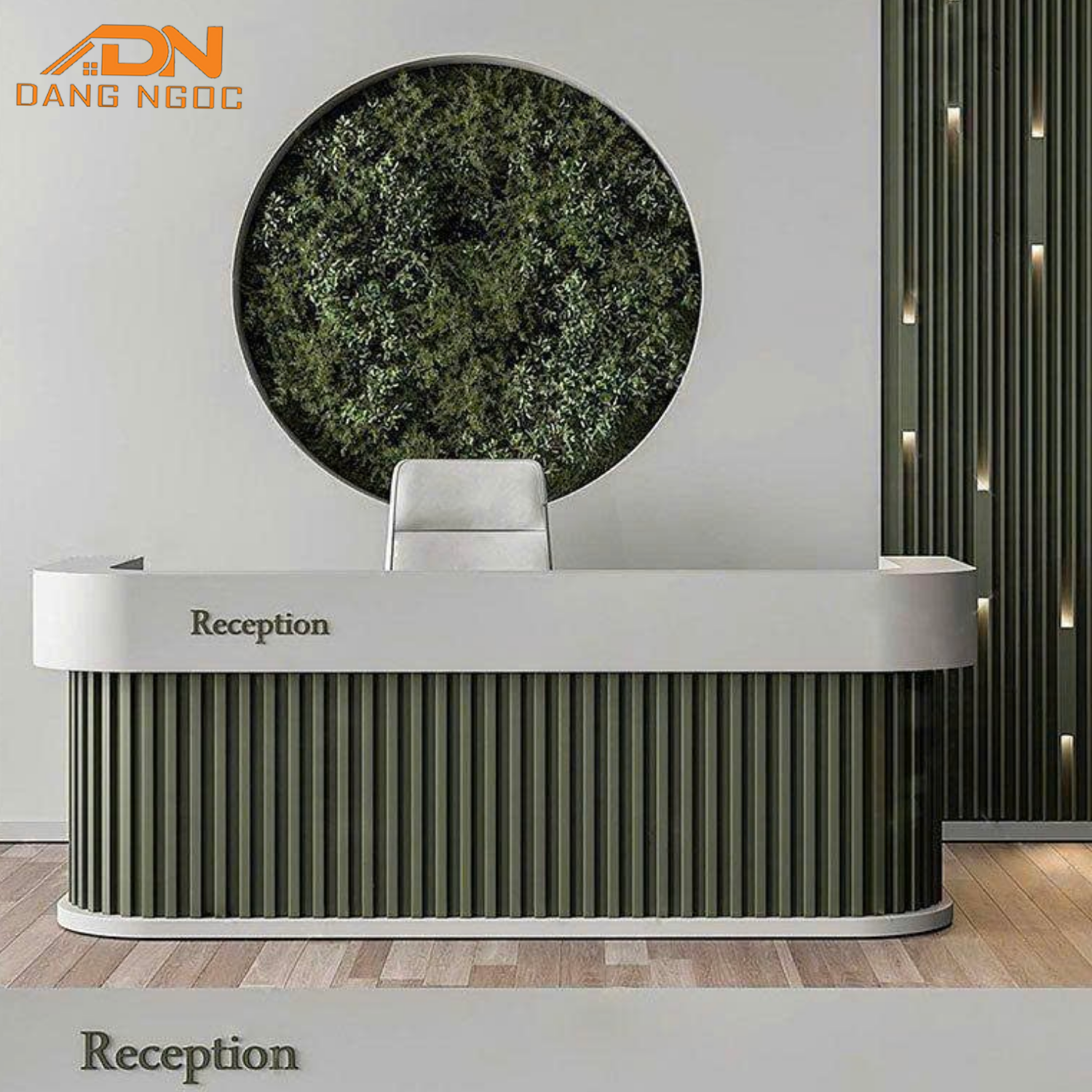 Mẫu quầy lễ tân hiện đại thiết kế đẹp - Nội Thất Đặng Ngọc