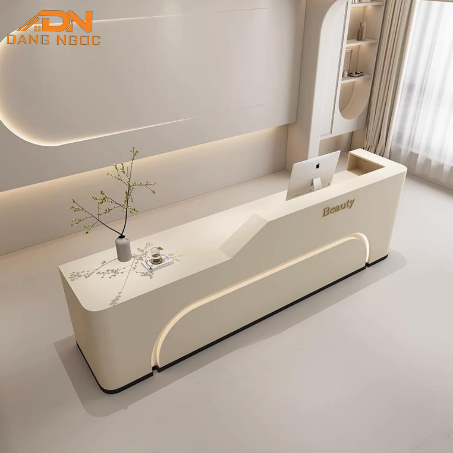 Mẫu quầy thu ngân shop thời trang nhỏ gọn
