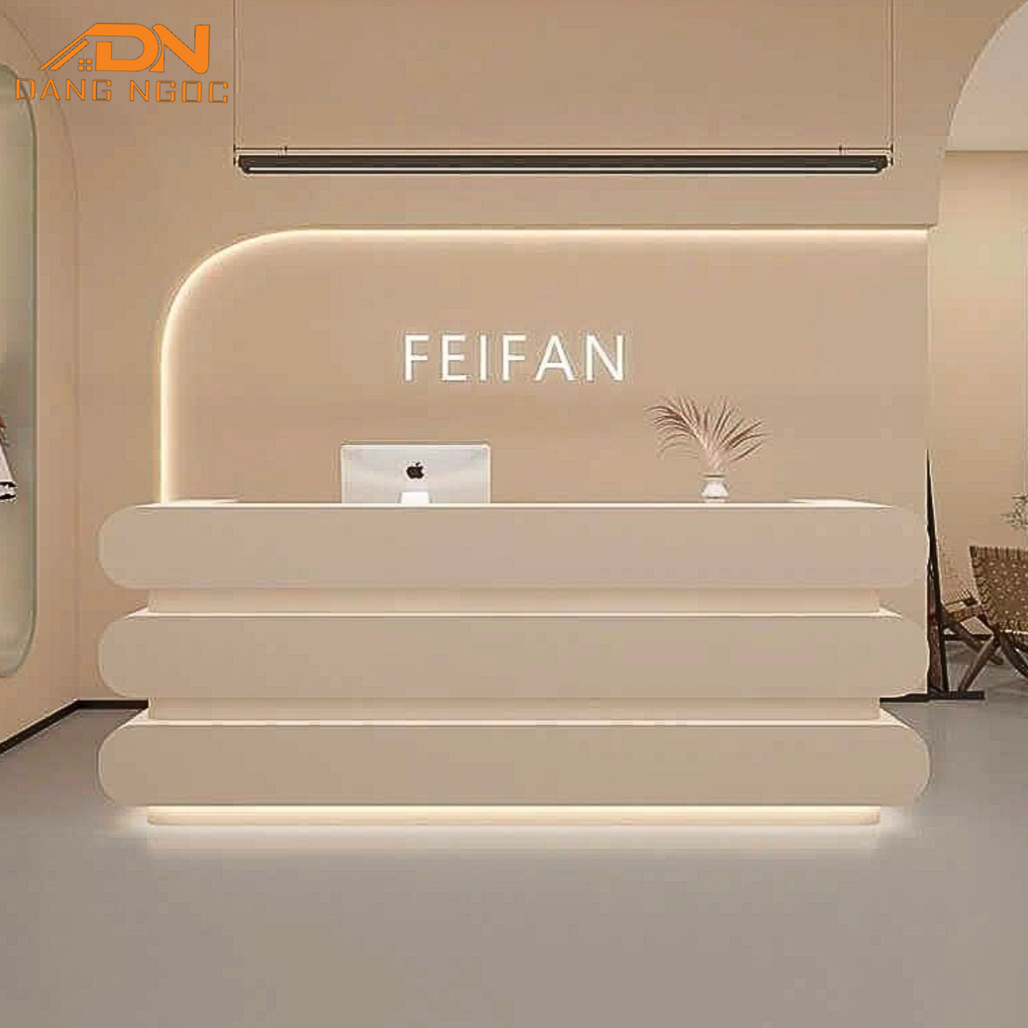 Mẫu quầy lễ tân hiện đại thiết kế đẹp - Nội Thất Đặng Ngọc