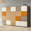 Mẫu tủ locker gỗ văn phòng hiện đại nhiều ngăn - Nội Thất Đặng Ngọc