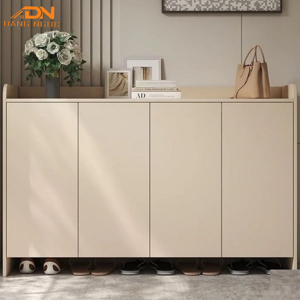 Mẫu tủ giày thông minh cánh lật đẹp hiện đại - Nội Thất Đặng Ngọc