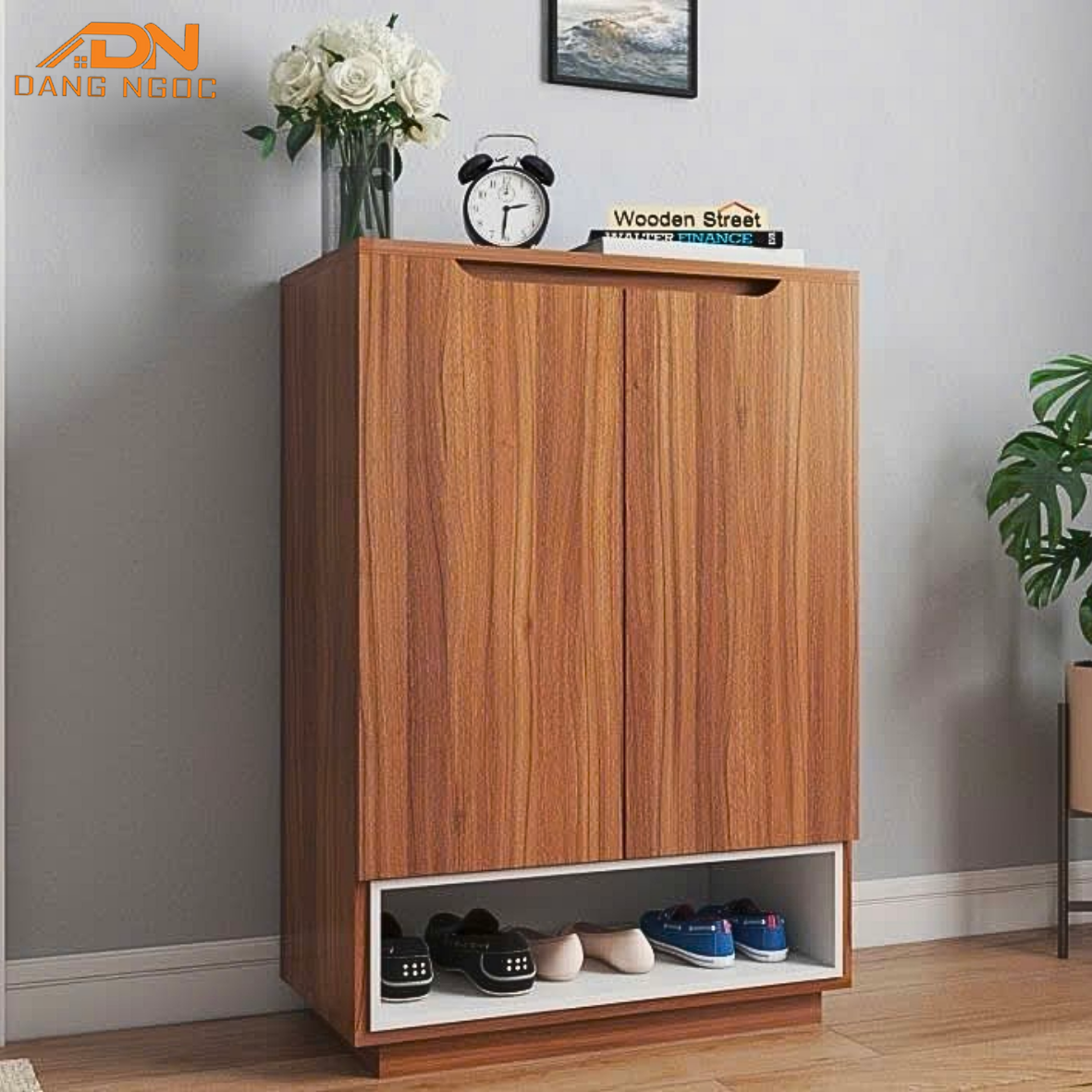 Mẫu tủ giày thông minh cánh lật đẹp hiện đại - Nội Thất Đặng Ngọc
