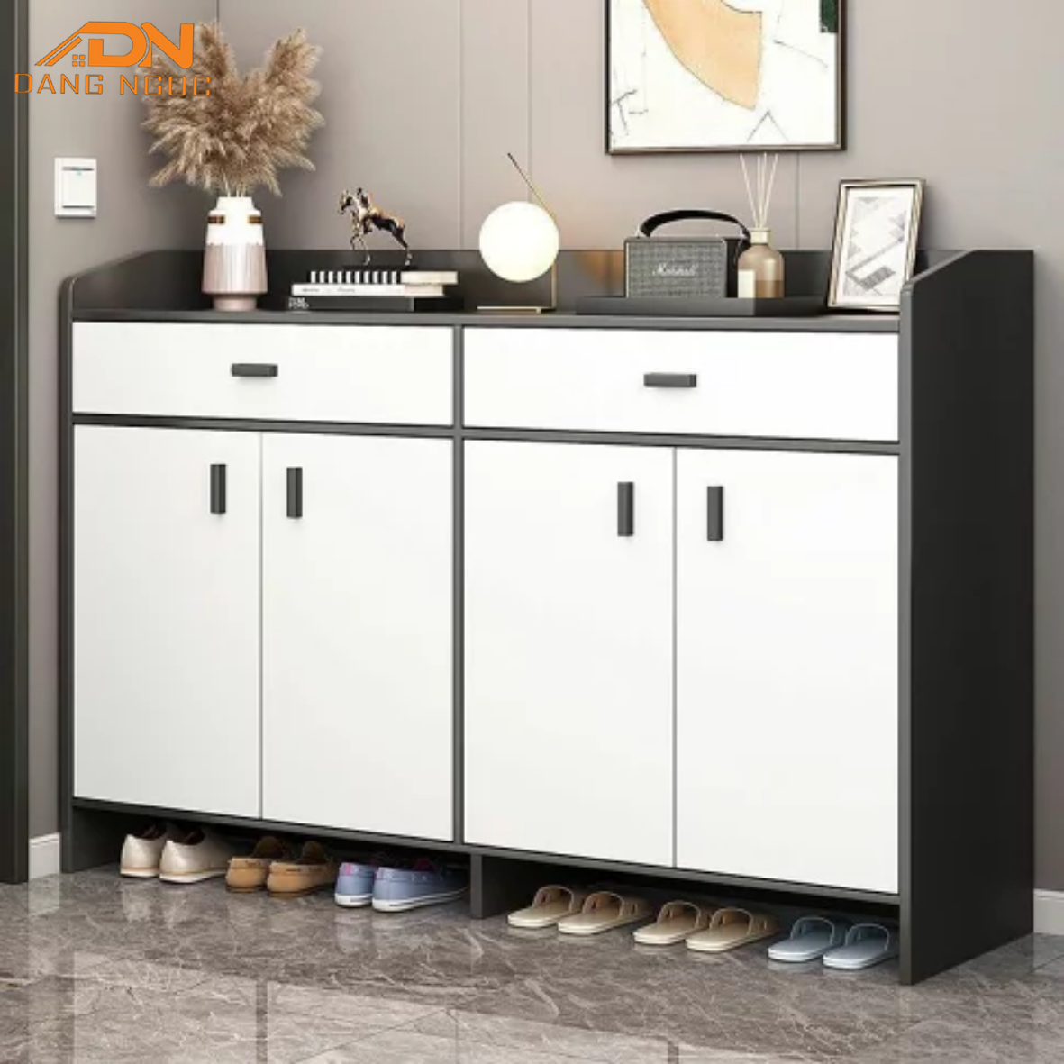 Mẫu tủ giày thông minh cánh lật đẹp hiện đại - Nội Thất Đặng Ngọc