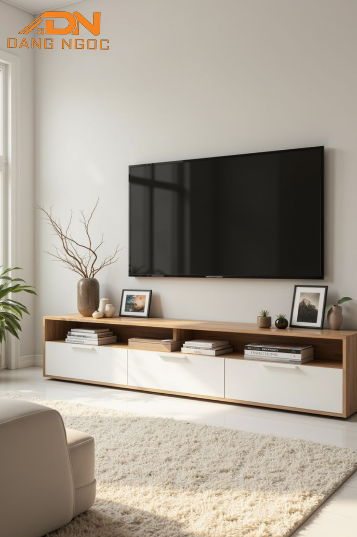 Mẫu kệ tivi phòng khách hiện đại đẹp sang trọng - Nội Thất Đặng Ngọc