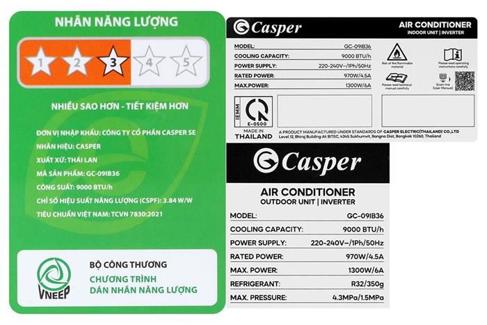 Máy lạnh Casper Inverter 1 HP GC-09IB36 - Ảnh 7