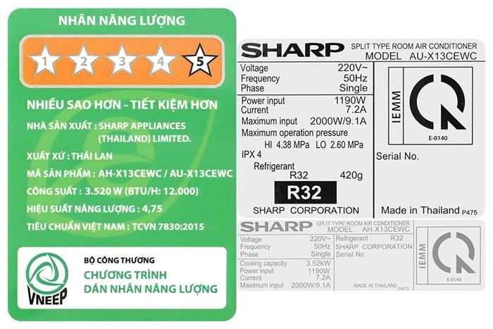 Máy lạnh Sharp Inverter 1.5 HP AH-X13CEWC - Ảnh 8
